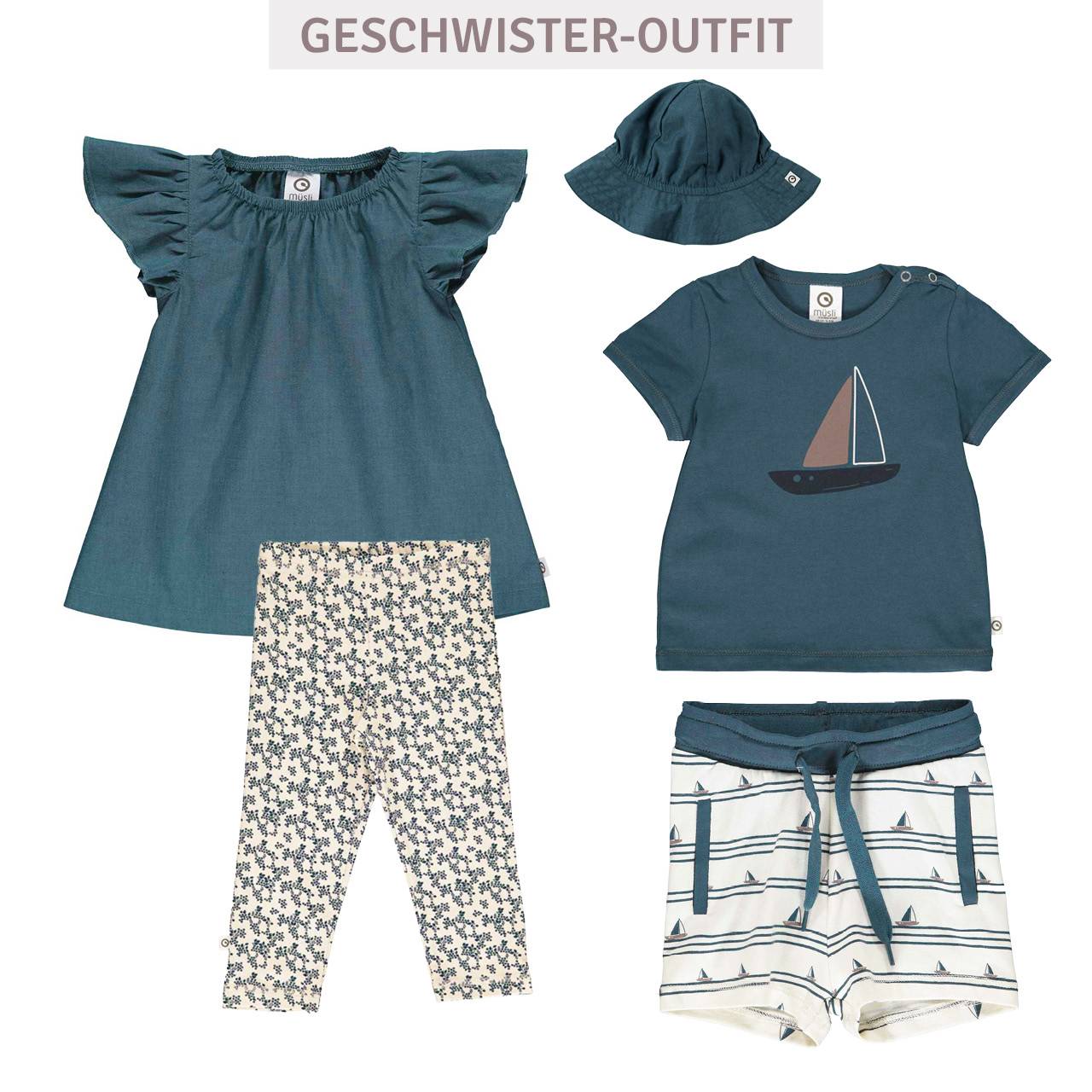 Leichte Shorts Boote cremeweiß