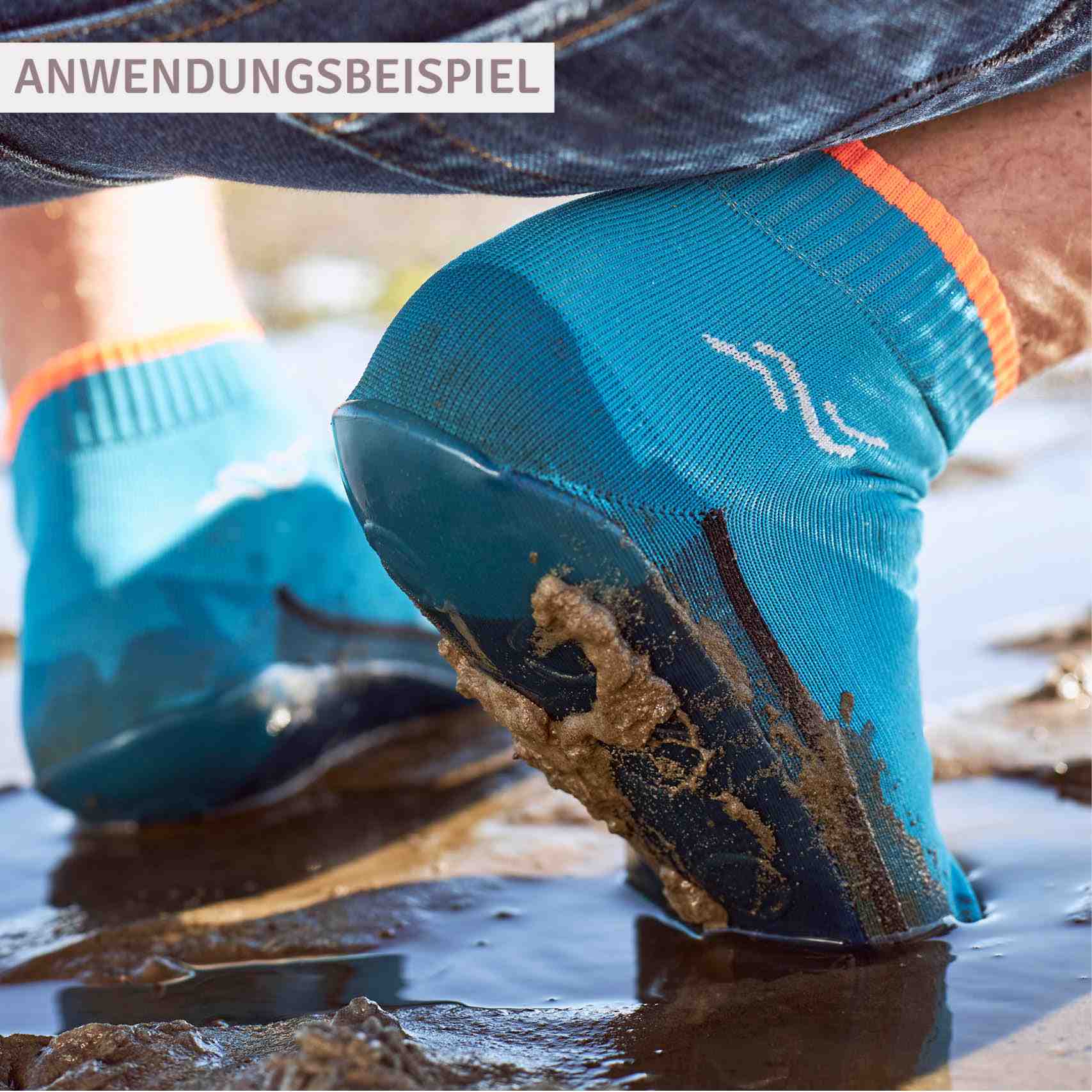 Beachies Erwachsene Strand- und Wattsocken blau Rainbow