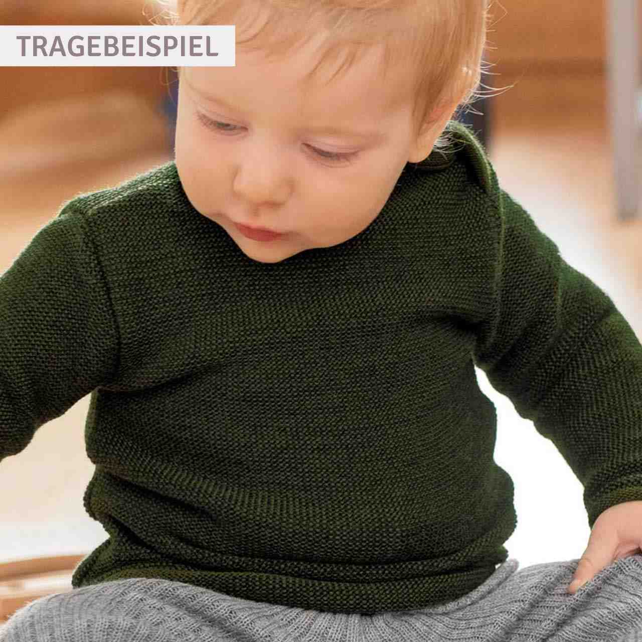 Pullover Baby Schurwolle in grau