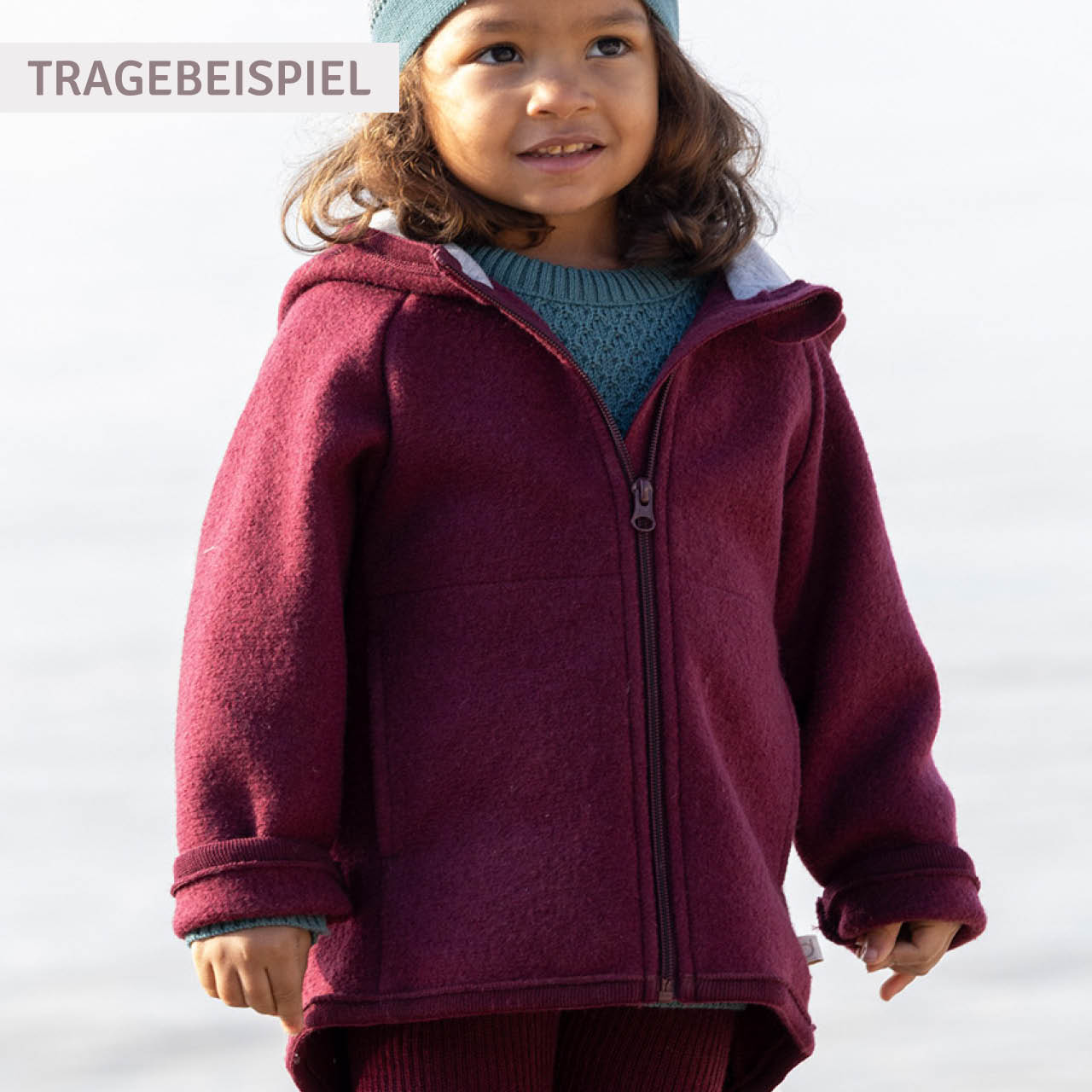 Walkjacke mit Reissverschluss oliv