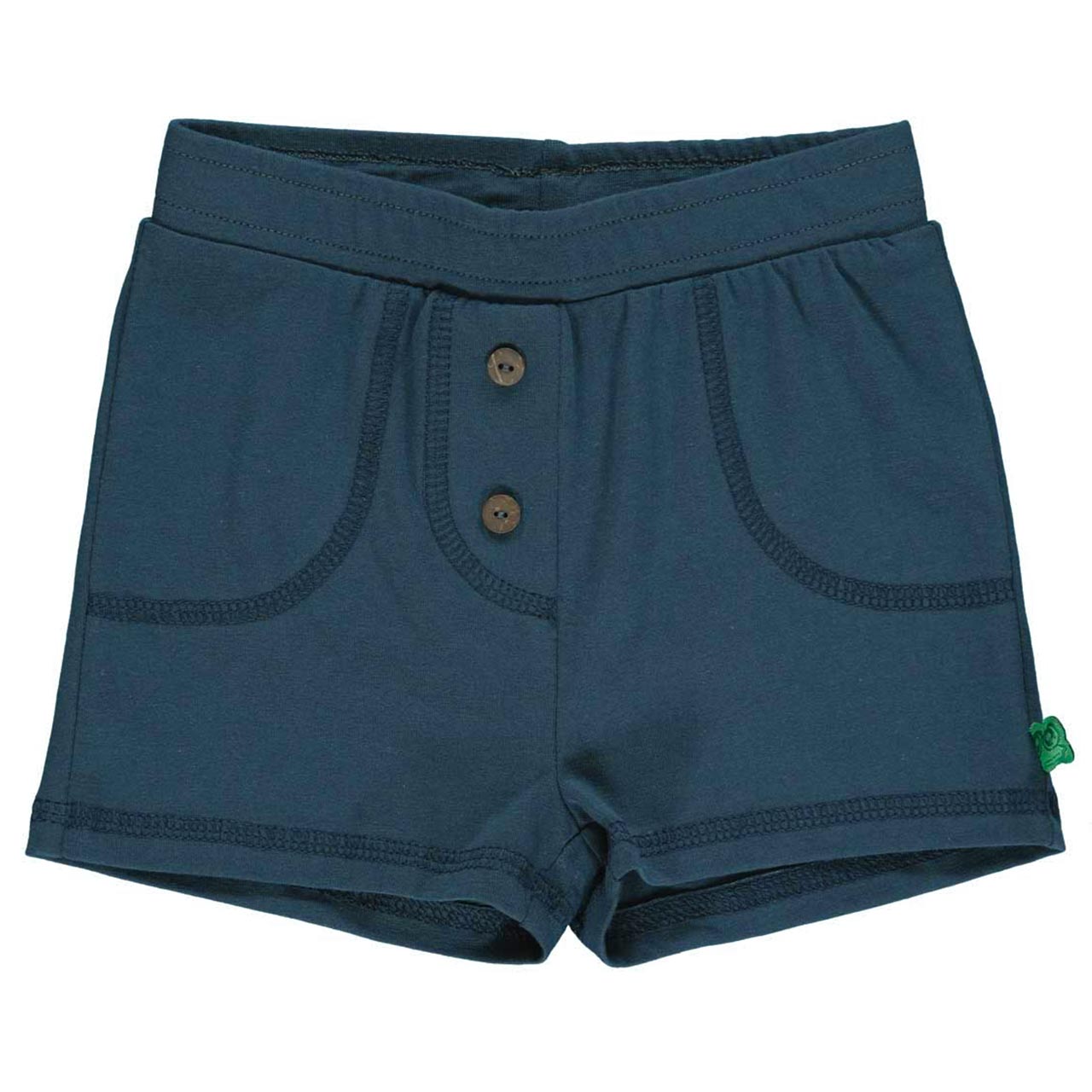 Leichte Shorts uni Zierknöpfe dunkelblau