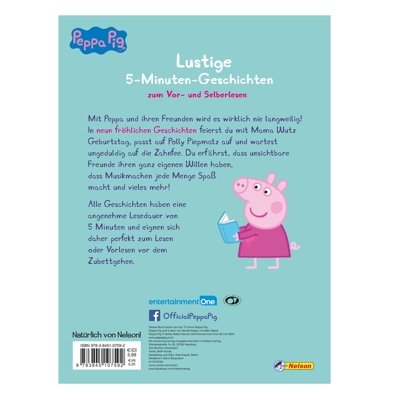 Kinderbuch Peppa Wutz 5 Minuten Geschichten ab 3 Jahren