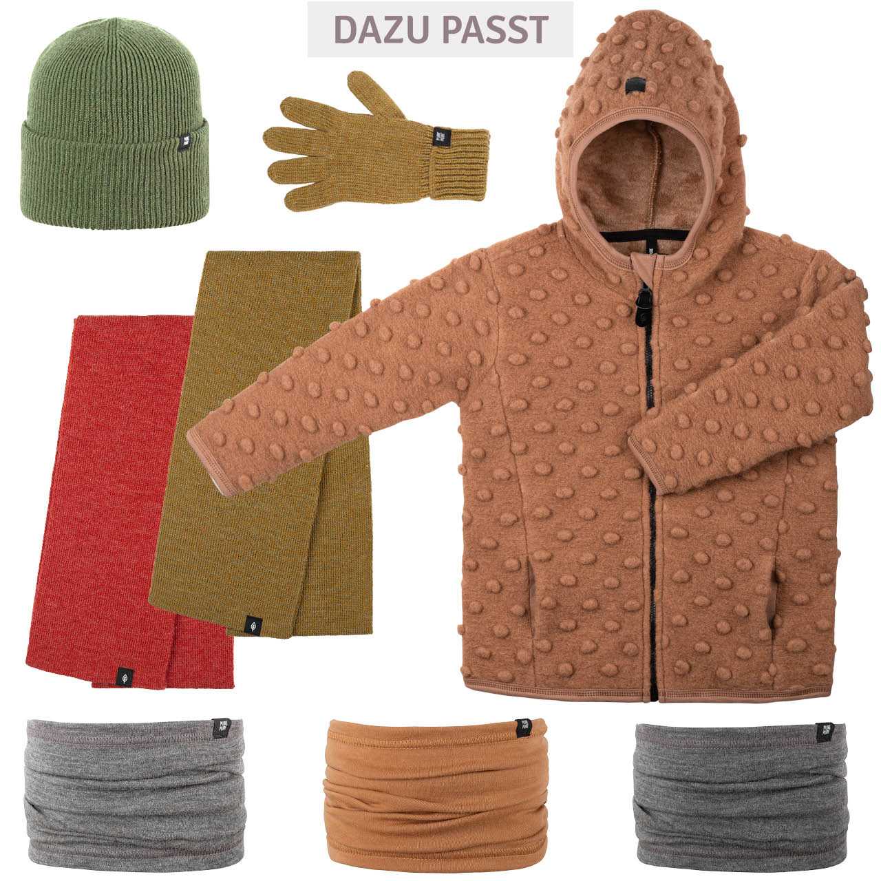 Onesize Kinder Erwachsenen Beanie Merino-Kaschmir grün