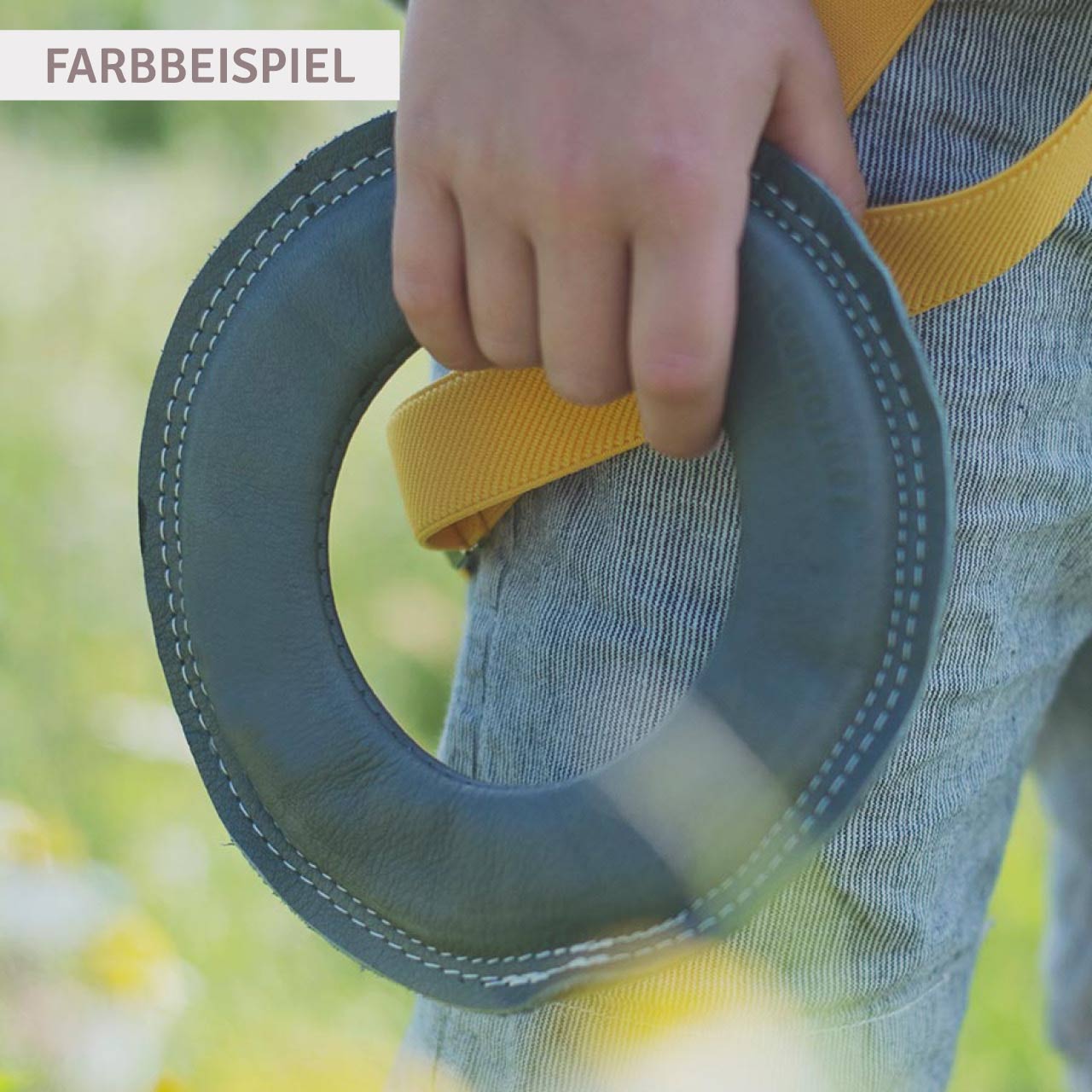 Kleiner super weicher Wurfring LOOP Frisbee distel-grün