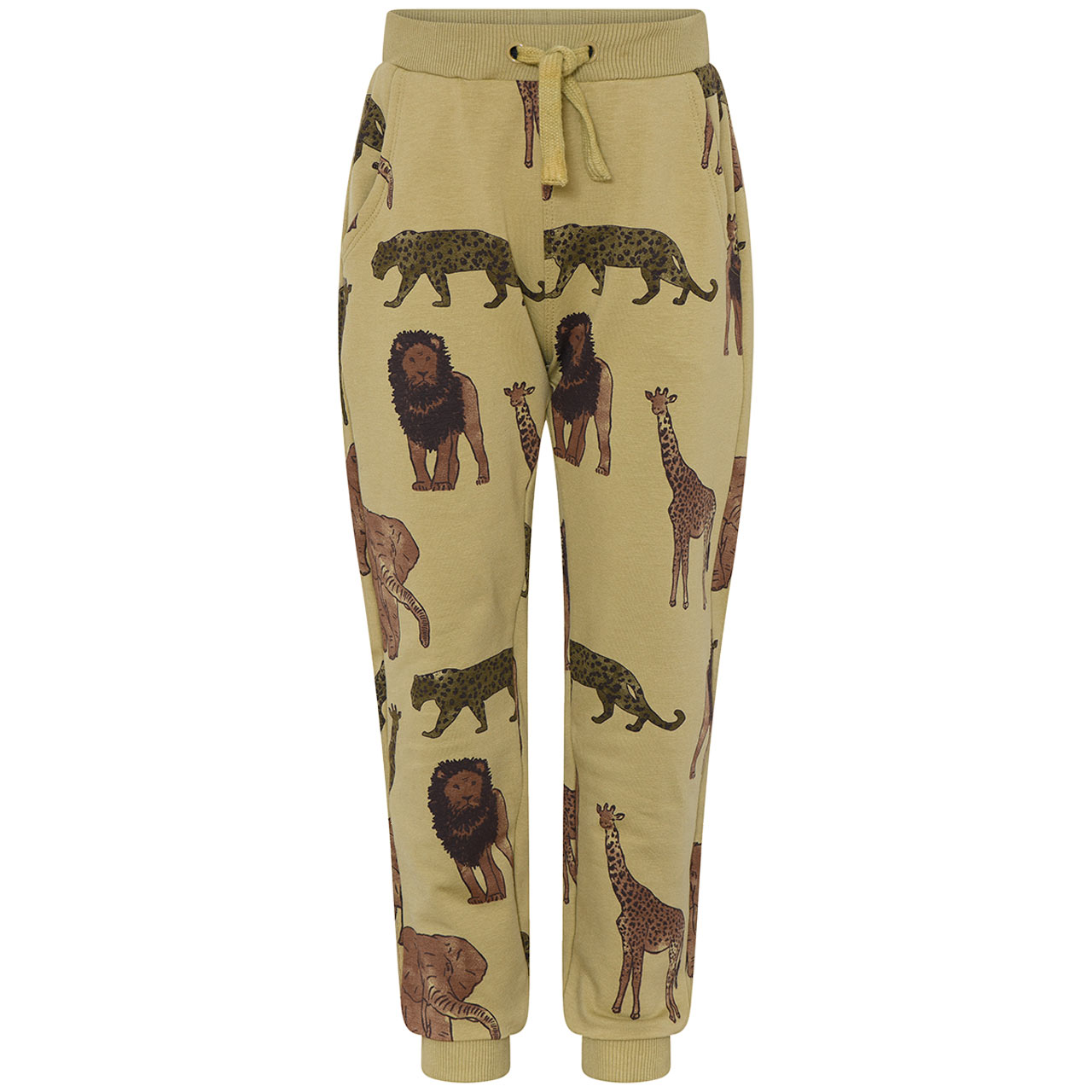 Kuschelige Sweathose Savannen Tiere beige