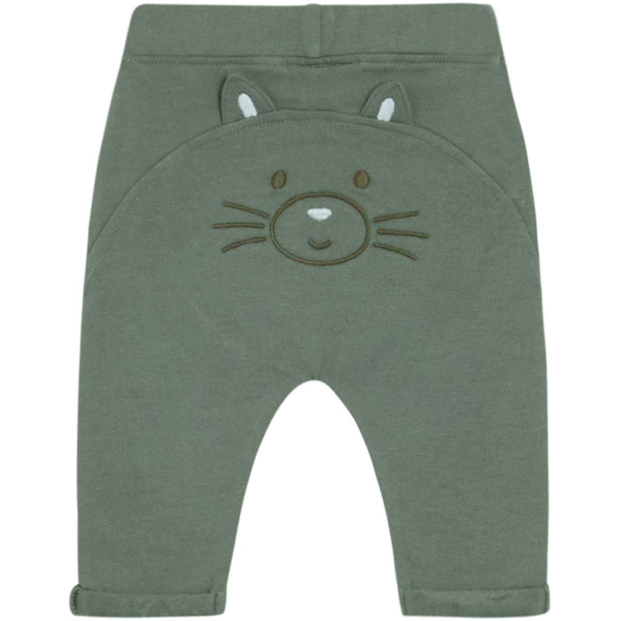 Baby Jogginghose Katze salbei-grün