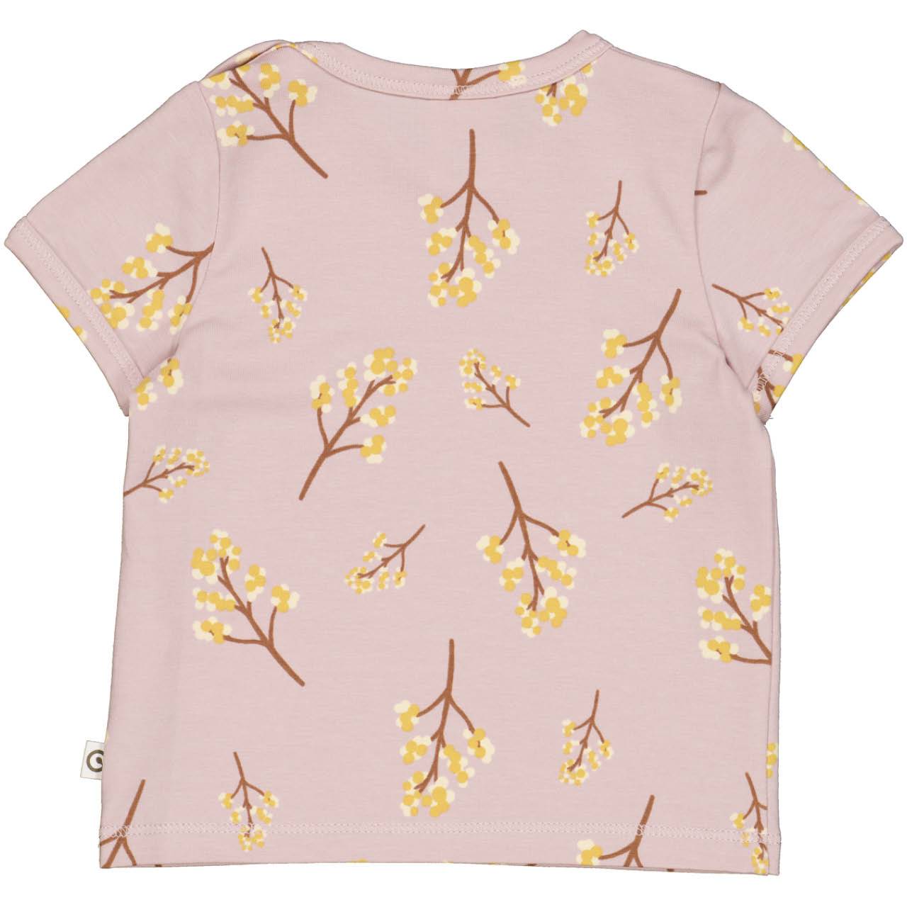 Elastisches T-Shirt Blumen rose