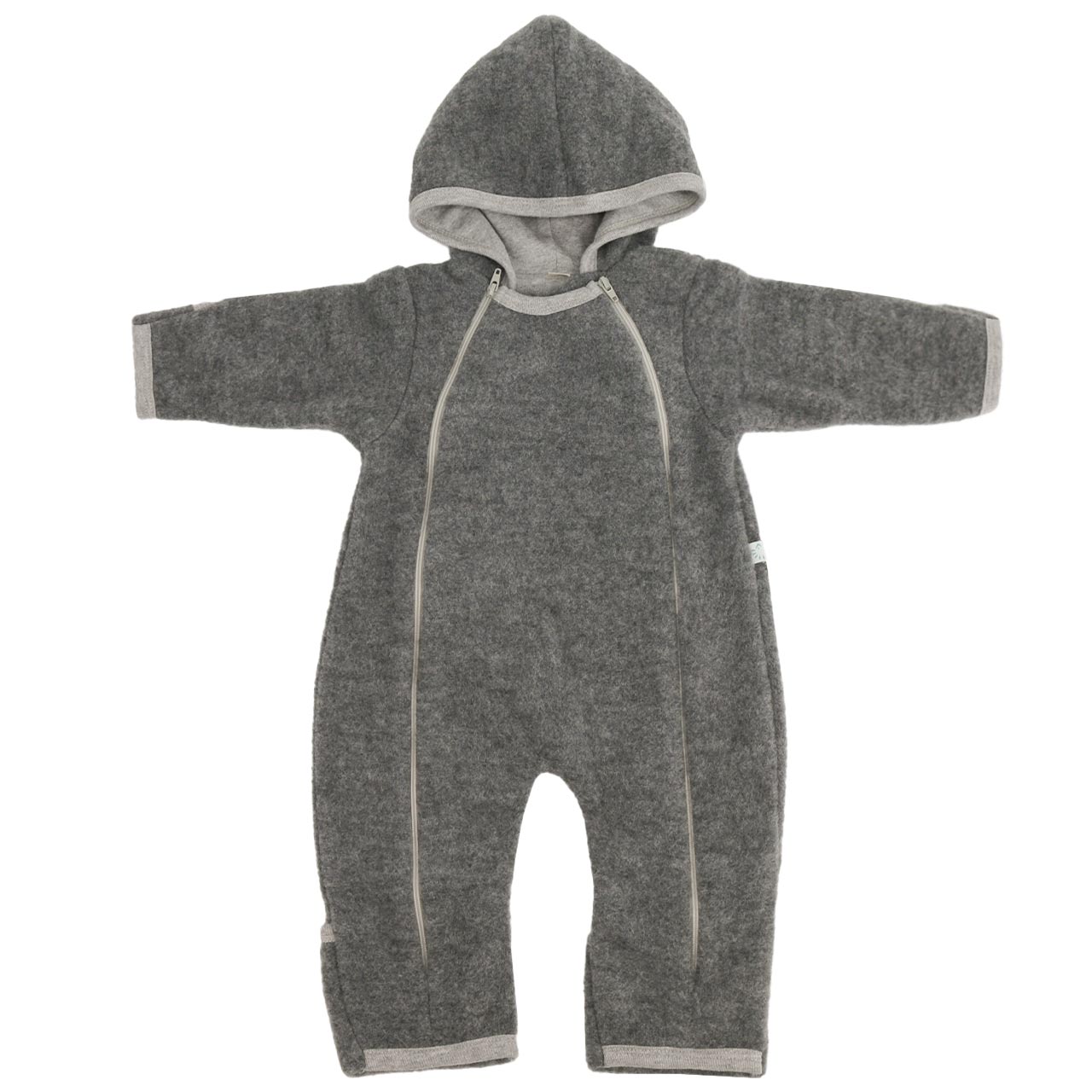 Baby Overall Woll-Fleece anthrazit