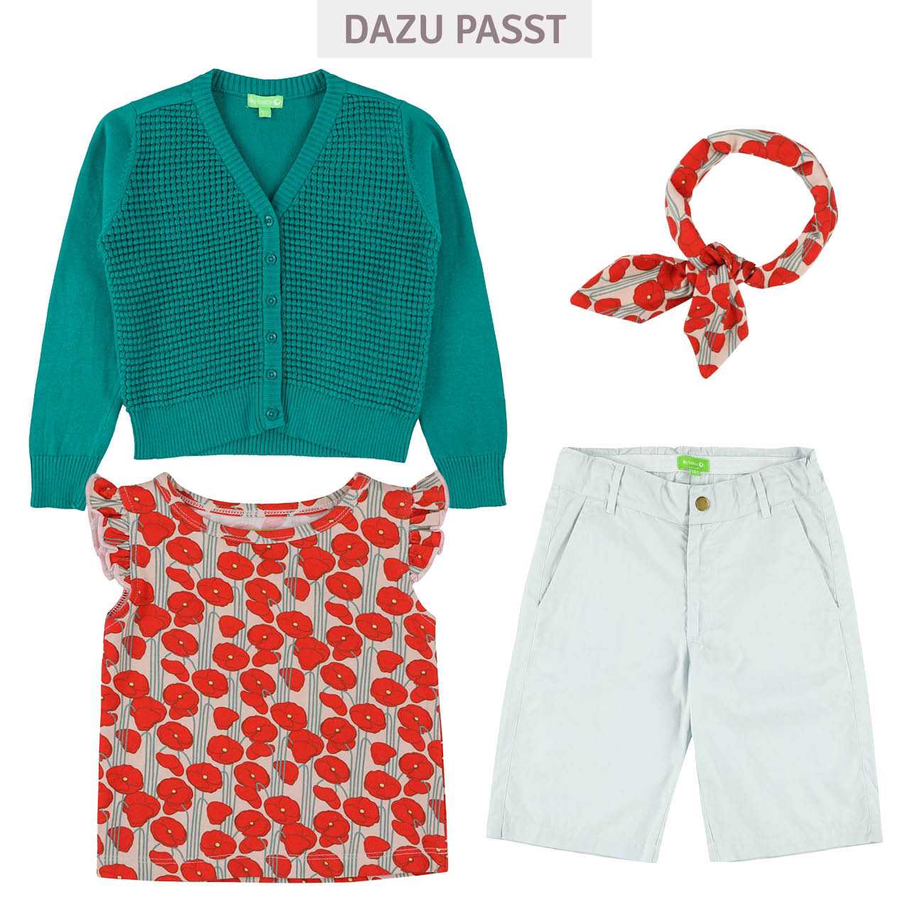 Haarband Mohnblumen rot
