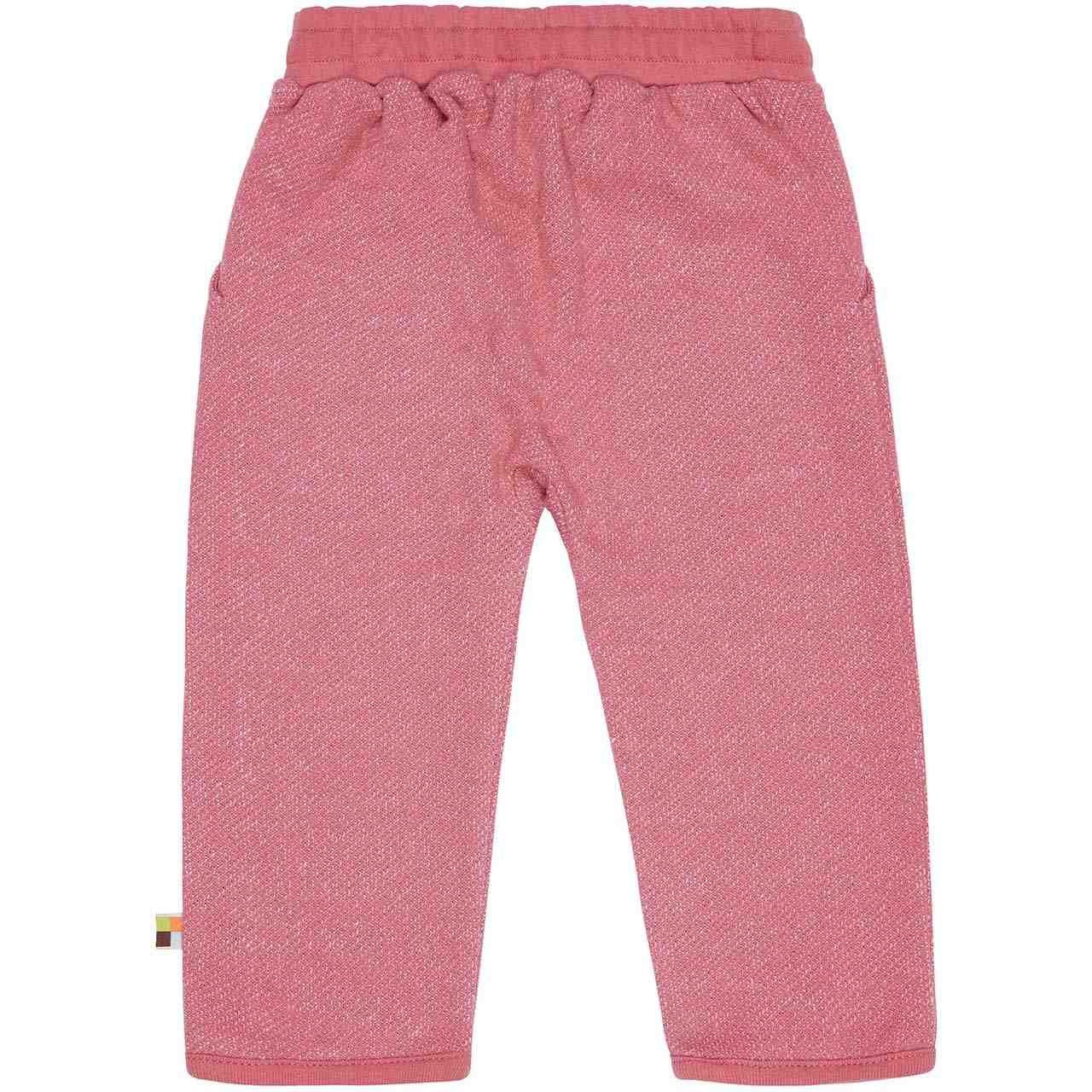 Weiche warme Strickhose in altrosa melange