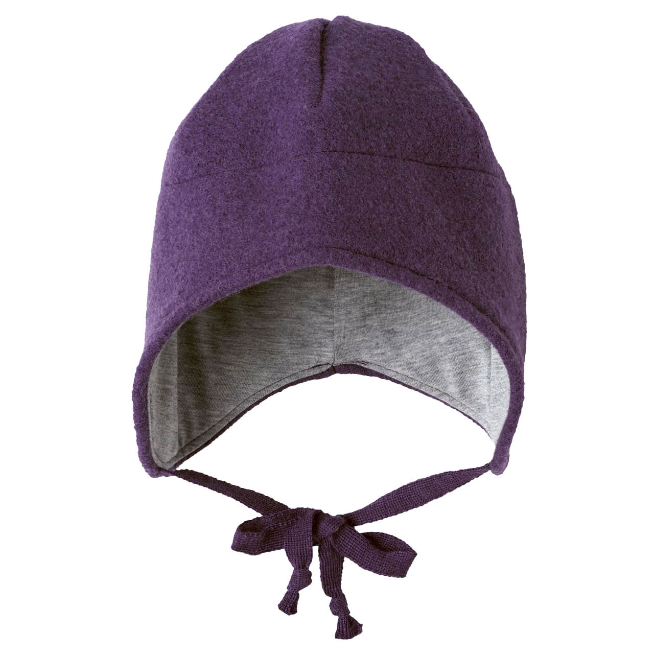 Wintermütze Wolle aubergine Ohrenschutz