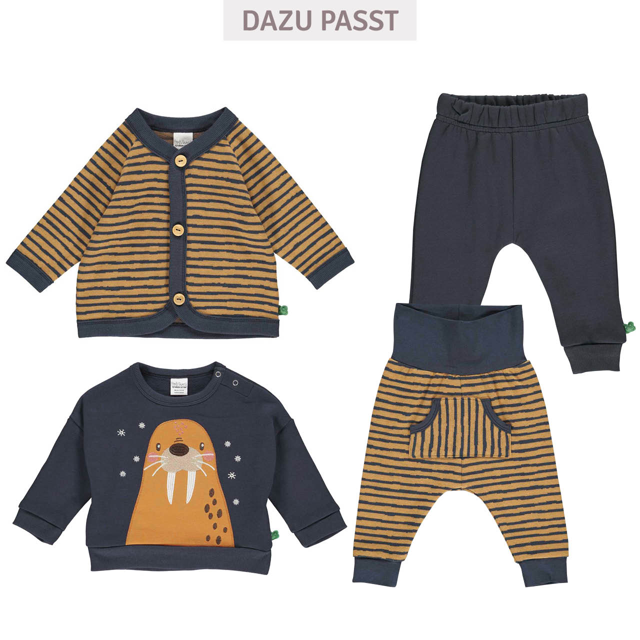 Warmes Sweatshirt Walross navy