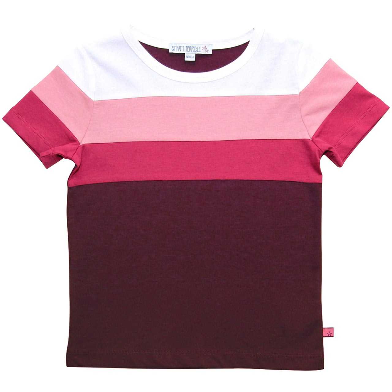 Shirt kurzarm Colour Blocking beere