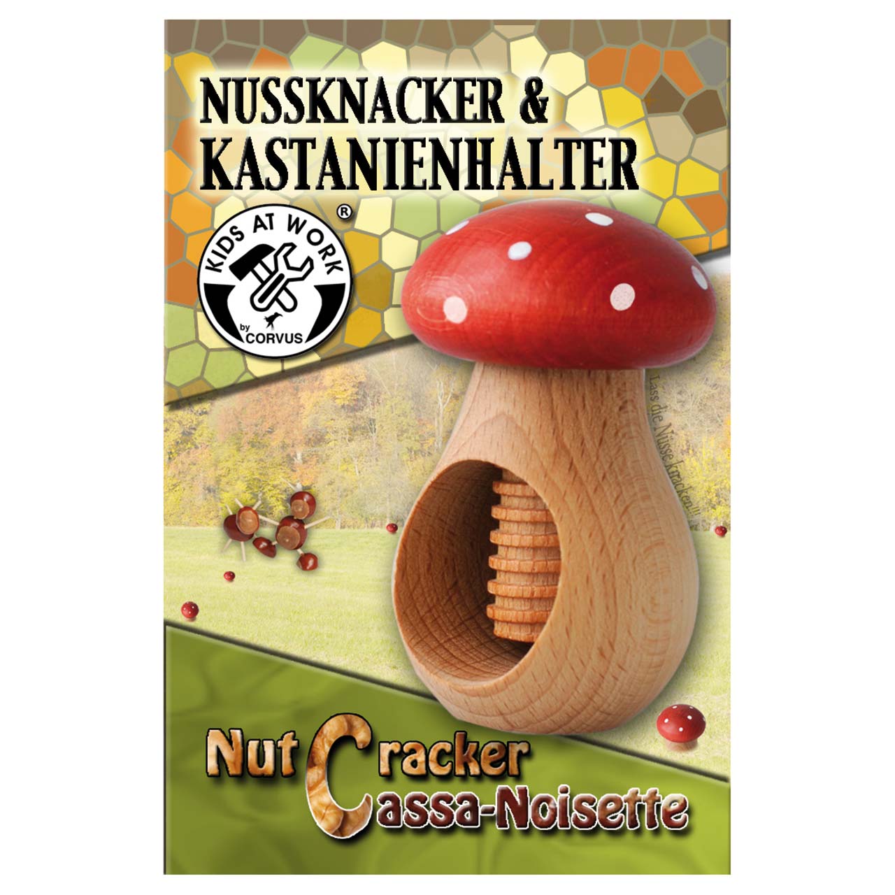 Nussknacker und Kastanienhalter Pilz