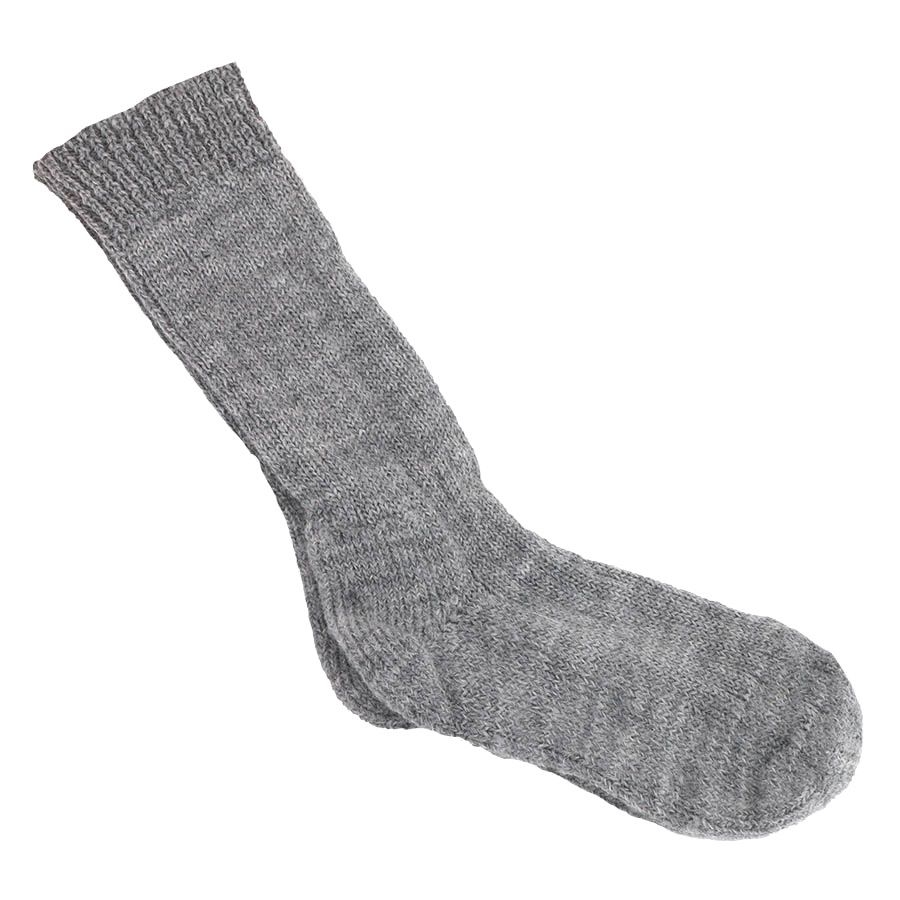 Lange Halbplüsch Wollsocken für Gummistiefel grau