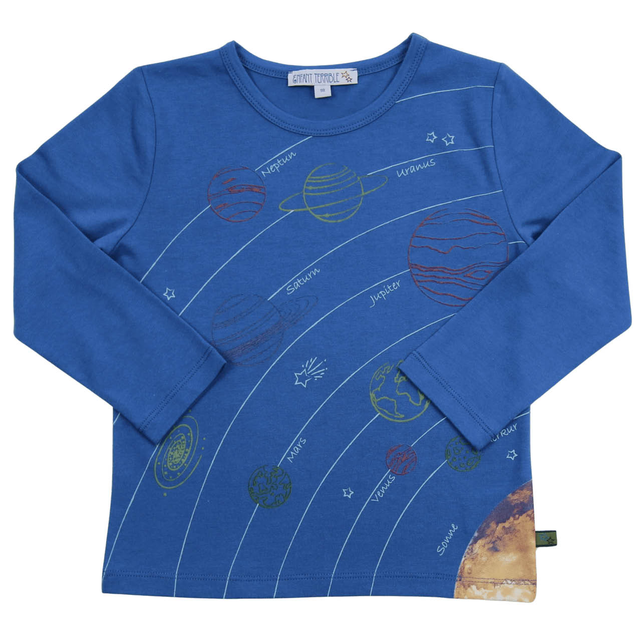 Langarmshirt Planeten-Druck marine