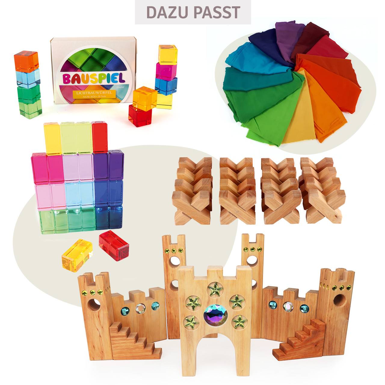 20 Lichtbauwürfel 2,5 cm zum Bauen und Spielen