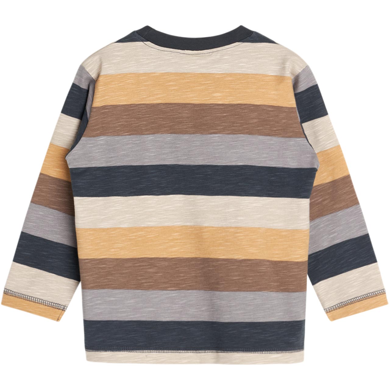 Leichtes Langarmshirt Streifen navy-braun