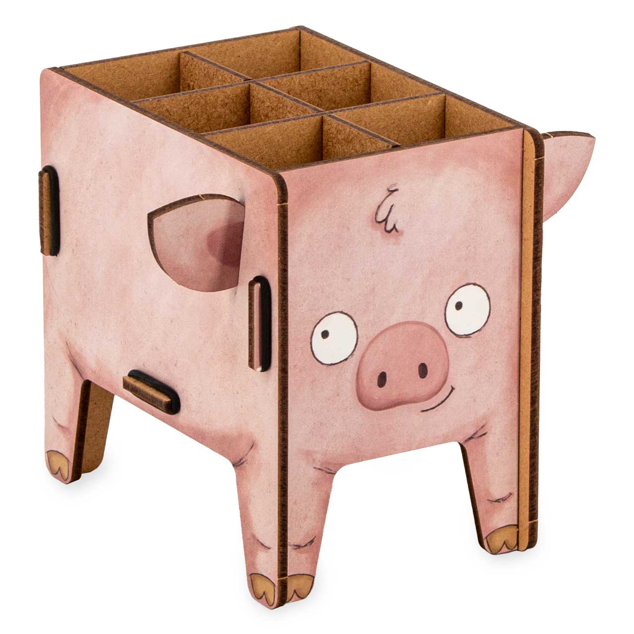 Stiftehalter Schwein – Holz Stiftebox mit Stecksystem